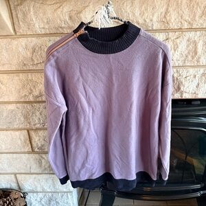 Xersion Purple and Black Fleece Top Small